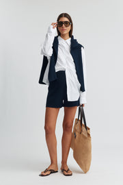Maternity Knit Shorts (Navy) 1