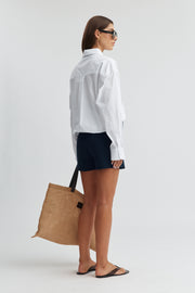Maternity Knit Shorts (Navy) 7