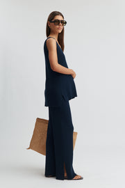Maternity Knit Tank (Navy) 2