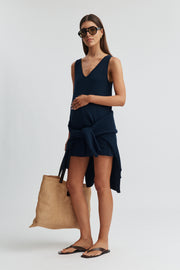 Maternity Knit Tank (Navy) 4