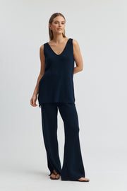 Maternity Knit Tank (Navy) 6
