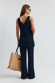 Maternity Knit Tank (Navy) 8