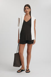 Maternity Knit Tank Top Chocolate 11