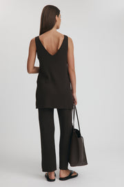 Maternity Knit Tank Top Chocolate 14
