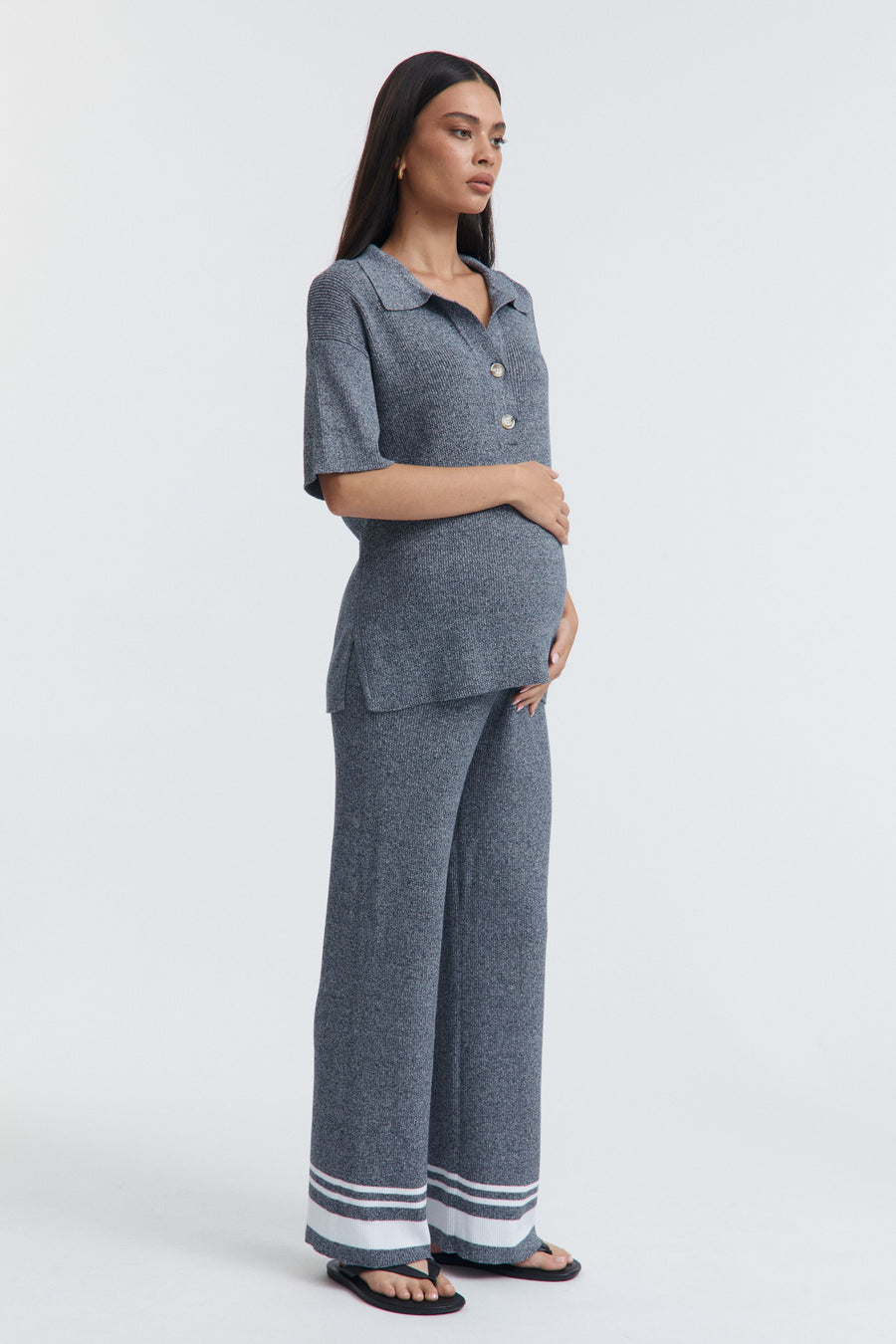 Maternity Knit Tee (Slate) 3