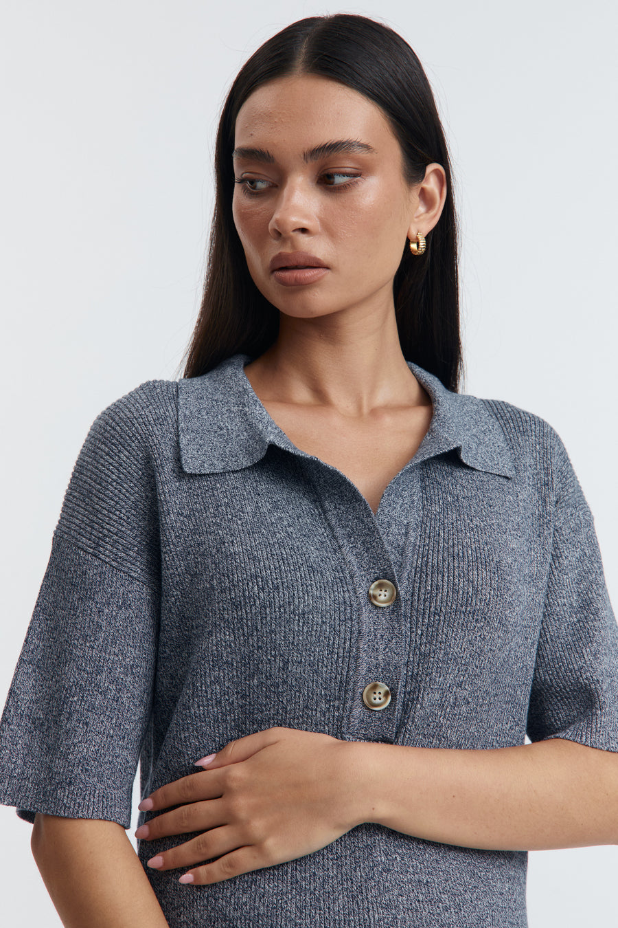 Maternity Knit Tee (Slate) 4