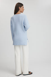 Maternity Knit Top (Cornflower) 15