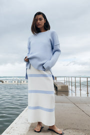 Maternity Knit Top (Cornflower) 6