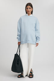 Maternity Lightweight Knit Sweater (Cornflower) 1