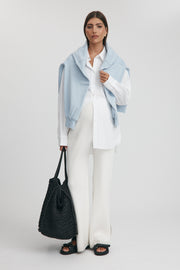 Maternity Lightweight Knit Sweater (Cornflower) 11