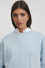 Maternity Lightweight Knit Sweater (Cornflower) 3
