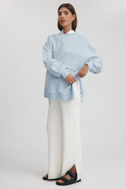Maternity Lightweight Knit Sweater (Cornflower) 9