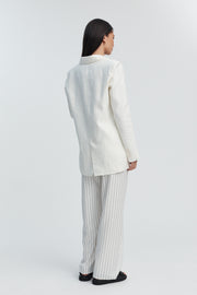 Maternity Linen Blazer (Ivory) 8