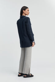 Maternity Linen Blazer (Navy) 6