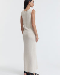 Maternity Linen Knit V Neck Dress 12