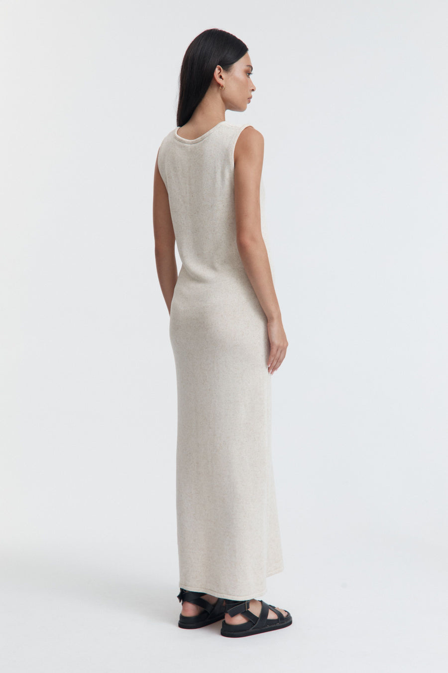 Maternity Linen Knit V Neck Dress 12