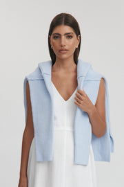 Maternity Linen Maxi Dress (White) 2