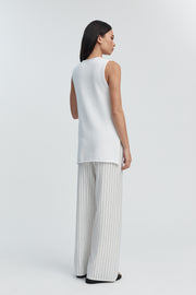 Maternity Linen Pant (Stripe) 11