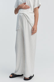 Maternity Linen Pant (Stripe) 5