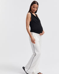 Maternity Linen Pants (White) 2