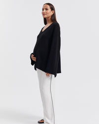 Maternity Linen Pants (White) 6