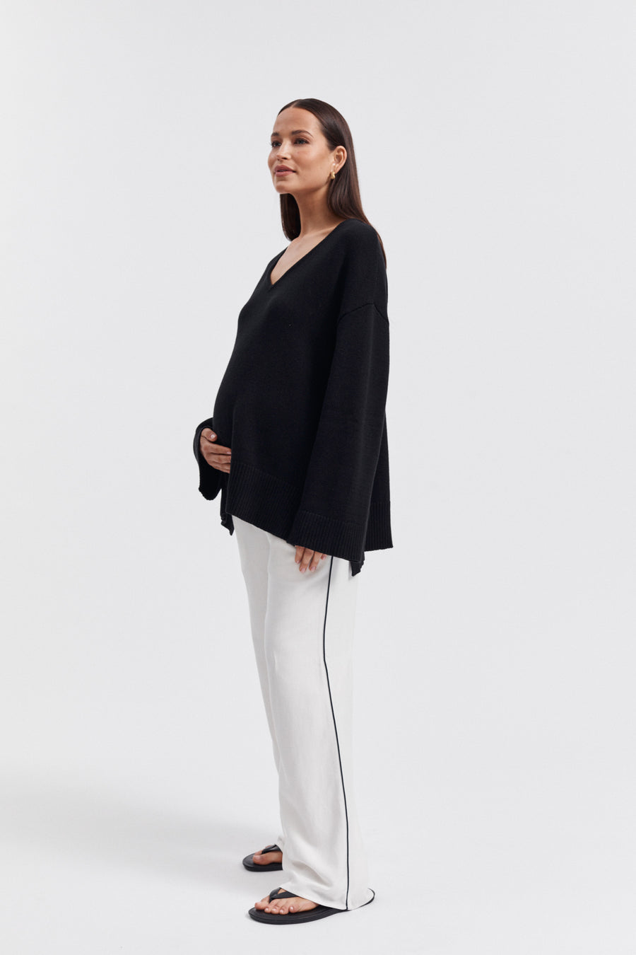 Maternity Linen Pants (White) 6