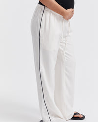 Maternity Linen Pants (White) 8