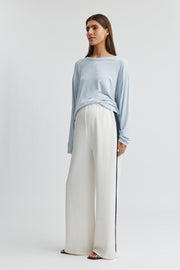 Maternity Long Sleeve Crop Tee (Saint Blue) 3