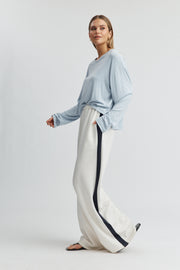 Maternity Long Sleeve Crop Tee (Saint Blue) 6
