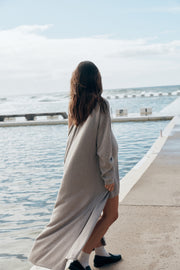 Maternity Longline Cardigan (Wheat) 4