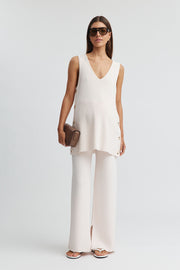Maternity Longline Crepe Tank (Petal) 1