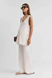 Maternity Longline Crepe Tank (Petal) 2
