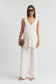 Maternity Longline Crepe Tank (Petal) 4
