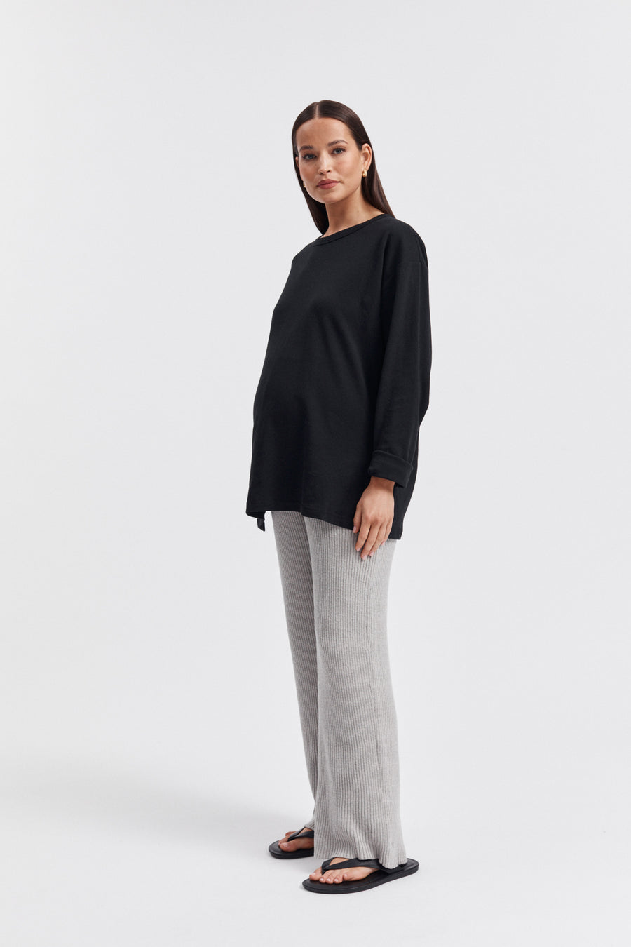 Maternity Lounge Knit Pant (Grey) 11