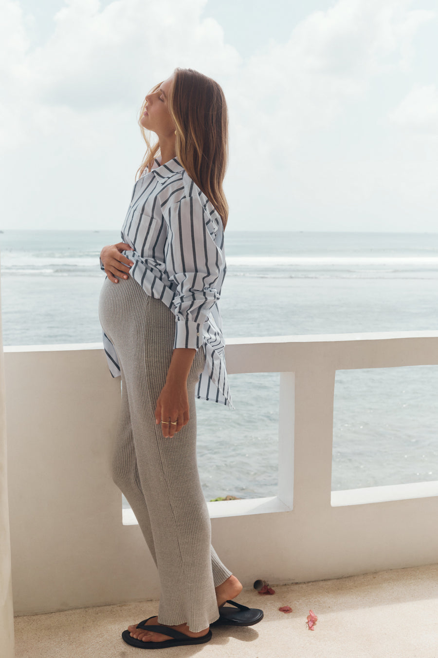 Maternity Lounge Knit Pant (Grey) 2