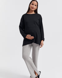 Maternity Lounge Knit Pant (Grey) 3