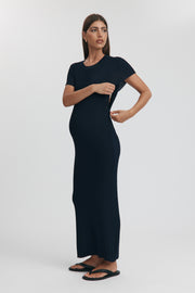 Maternity Maxi Dress (Navy) 10