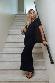 Maternity Maxi Dress (Navy) 2