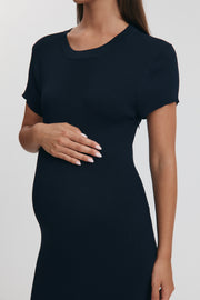 Maternity Maxi Dress (Navy) 6