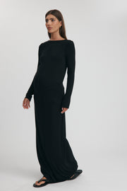 Maternity Merino Wool Blend Skirt (Black) 2