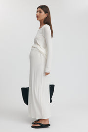 Maternity Merino Wool Blend Skirt (Ivory) 11