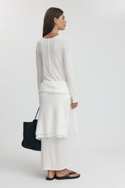 Maternity Merino Wool Blend Skirt (Ivory) 17
