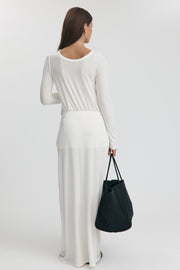 Maternity Merino Wool Blend Skirt (Ivory) 19