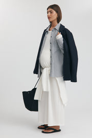 Maternity Merino Wool Blend Skirt (Ivory) 7