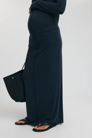 Maternity Merino Wool Blend Skirt (Navy) 1