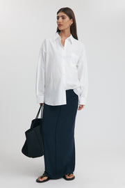 Maternity Merino Wool Blend Skirt (Navy) 14
