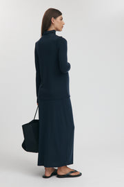 Maternity Merino Wool Blend Skirt (Navy) 18