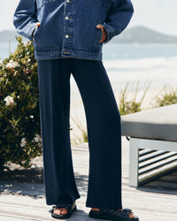 Maternity Merino Wool Relaxed Pant (Navy) 1