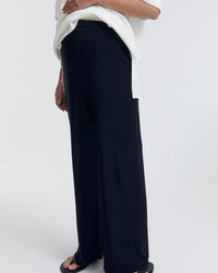 Maternity Merino Wool Relaxed Pant (Navy) 3