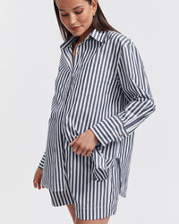 Maternity Navy Stripe Shirt 6